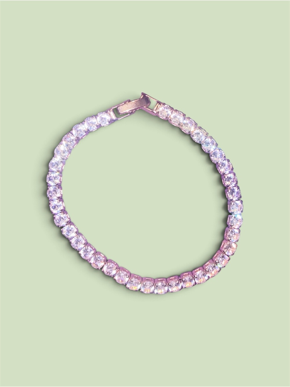 Cubic Zirconia 4mm - Rose Gold - Link Tennis Bracelet